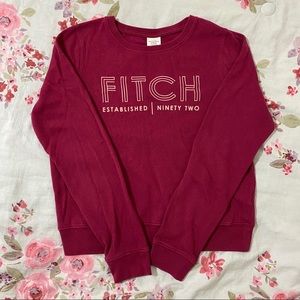 Red Abercrombie & Fitch Logo Sweater